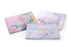 A set multicolored woven ladies´ handkerchiefs in a box - 6 pcs. ( code L14 )