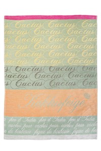 Jacquard kitchen towel made of 50% linen and 50% cotton. U01 - Cactus.