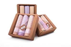 Gift set ladies´ handkerchiefs in eco box - 2 pcs. ( code L47 )