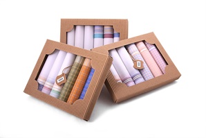 Gift set ladies´ handkerchiefs in eco box - 6 pcs. ( code L45 )