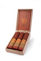 Gift set luxury jacquard men´s handkerchiefs in a wooden box imitating cigars - 3 pcs. ( code M57 )