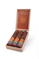 Gift set luxury jacquard men´s handkerchiefs in a wooden box imitating cigars - 3 pcs. ( code M57 )