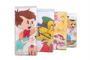 A set of children´s printed handkerchiefs in the box - 3 pcs. ( code C03 )