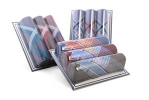 A set of dark men´s handkerchiefs in a popular box Ripples - 3 pcs. ( code M13 )