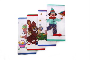 A set of children´s printed handkerchiefs in the polybag - 6 pcs. ( code C06 )