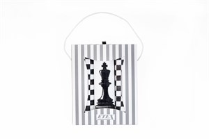 Dárková sada ručně tištěných dámských kapesníků pro milovníky šachových partií v exklusivní krabičce s poutkem - 3 ks. ( kód L59 )